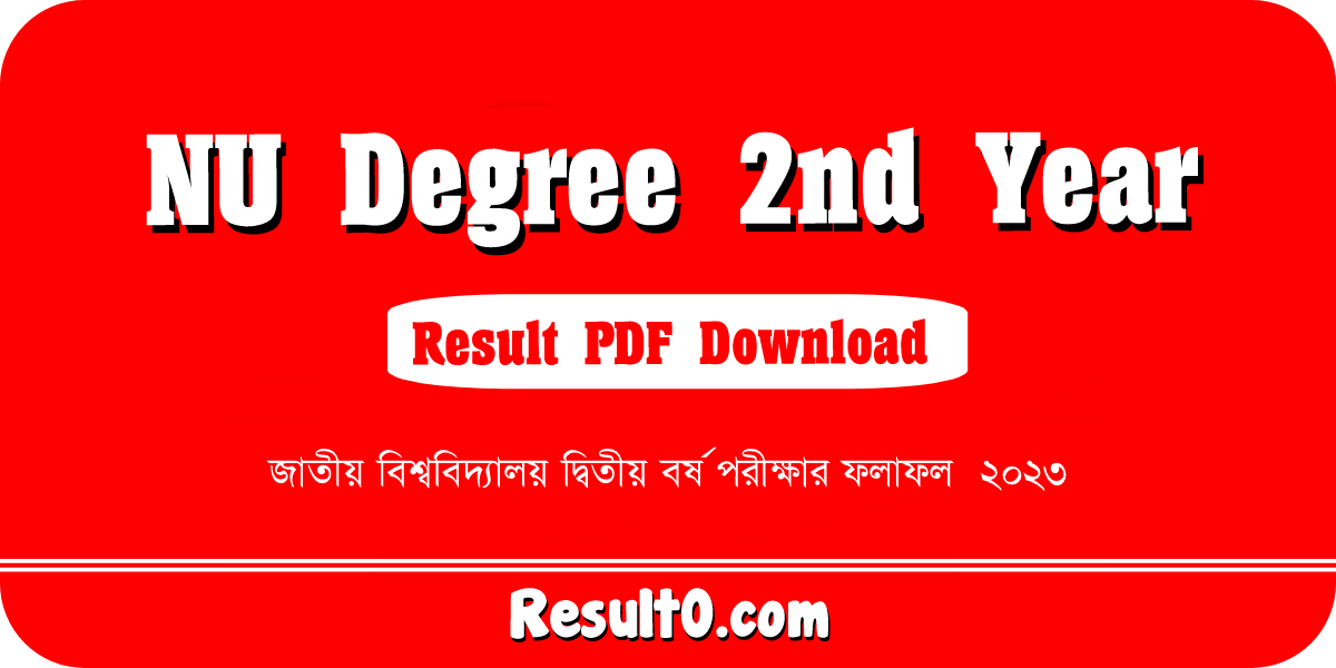 Nu Degree 2nd year Exam Result 2023